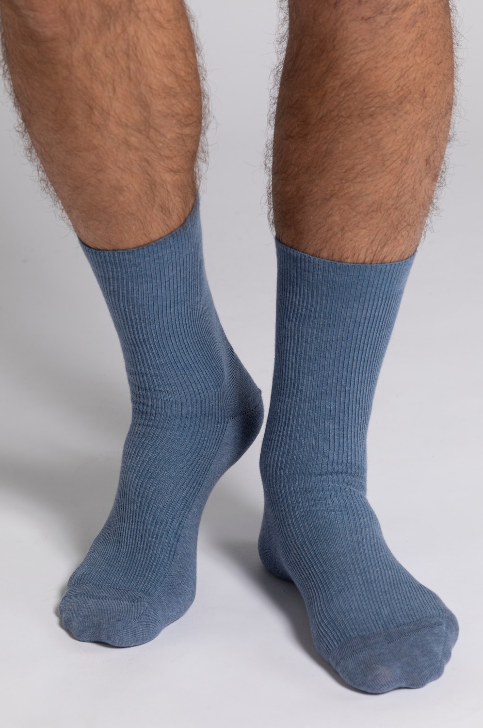 grandes tailles chaussettes en lot de 2, hommes, bleu, taille: 39-42, coton/fibres synthétiques, jp1880