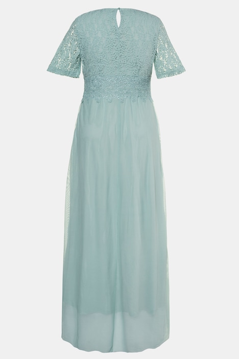 Elegant Lace Chiffon V-Neck Occasion Maxi Dress | More Dresses | Dresses