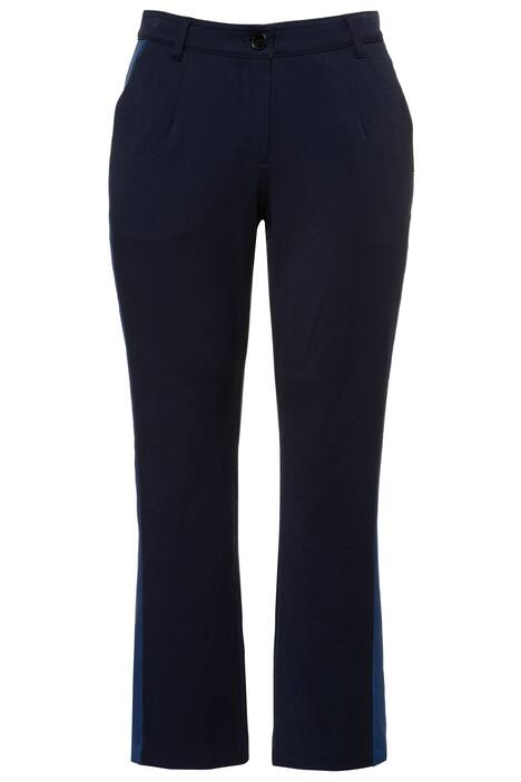 Kalhoty Mandy, galonové pruhy, komfortní pas, široké a rovné