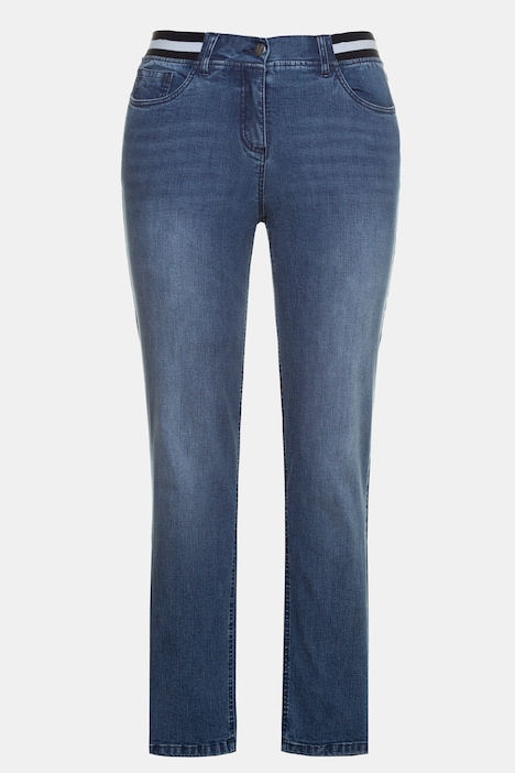 Elastic Stripe Waist Slim Leg Sarah Fit Stretch Jeans | Pant | Pants