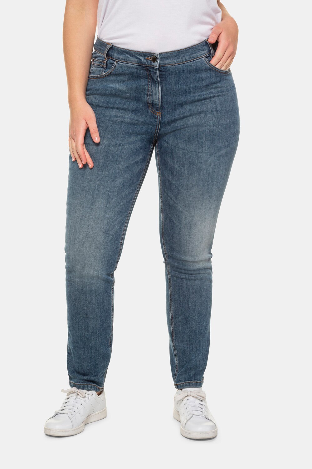 Grote Maten Jeans Sammy, Dames, blauw, Maat: 48, Katoen, Ulla Popken Grote Maten Jeans Sammy, Dames, blauw, Maat: 48, Katoen, Ulla Popken