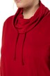 Velvet Inset Hi-Low Stretch Tunic Sweatshirt