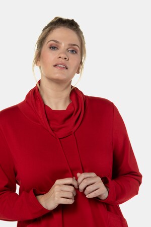 Duże rozmiary Długa bluza, damska, czerwone jabłuszko, rozmiar: 42/44, bawełna, Ulla Popken