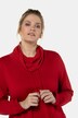 Velvet Inset Hi-Low Stretch Tunic Sweatshirt