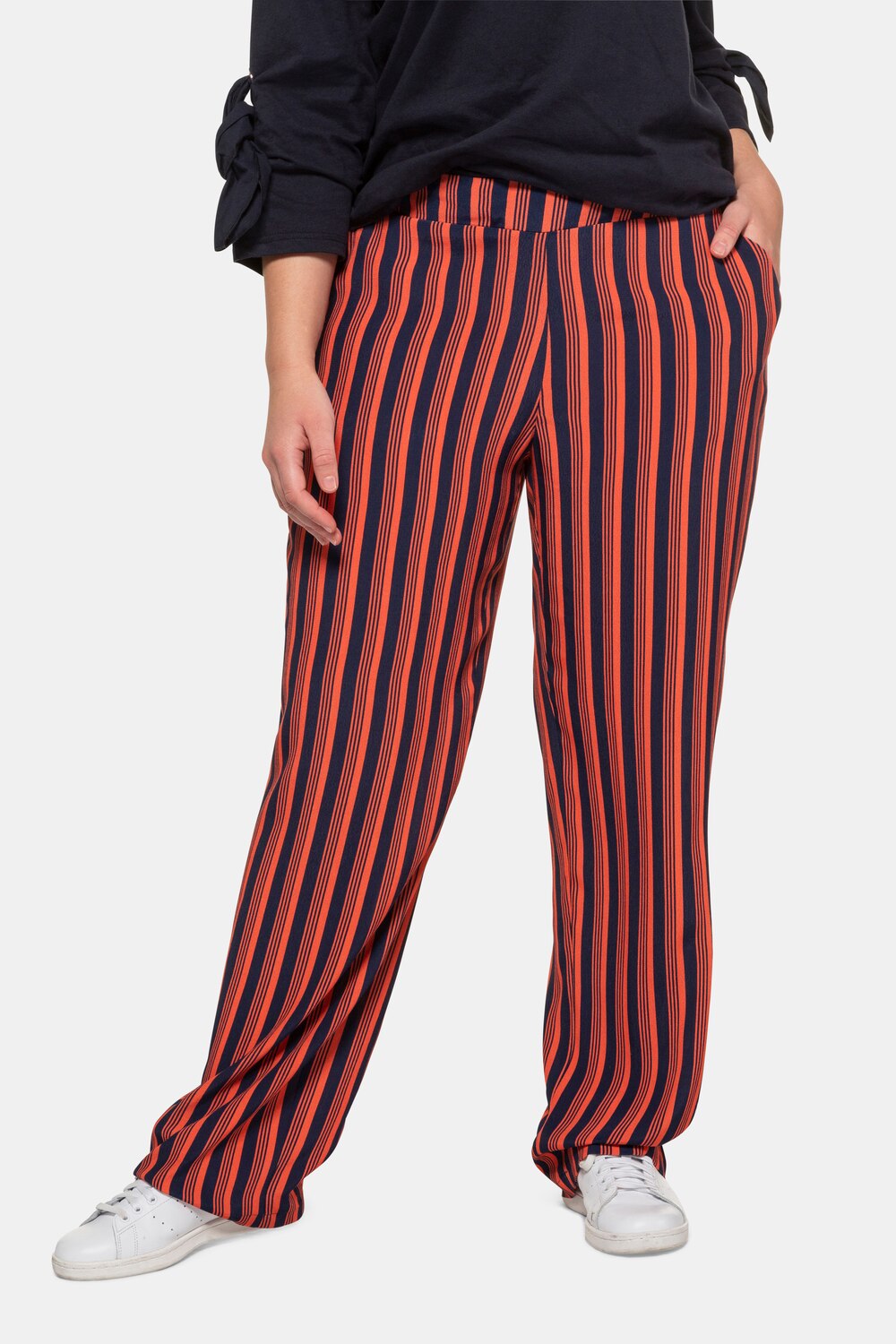 Grote Maten Broek Rose, Dames, blauw, Maat: 48, Viscose, Ulla Popken Grote Maten Broek Rose, Dames, blauw, Maat: 48, Viscose, Ulla Popken