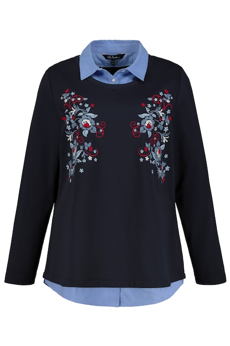 embroidered sweatshirts with collar