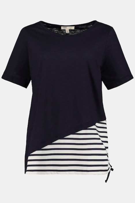 Longshirt, asymmetrische look, ronde hals, korte | T-Shirts | Shirts