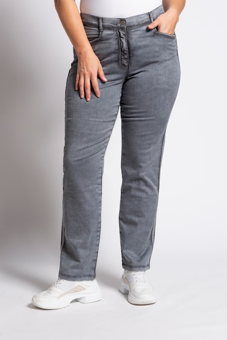Tonal Side Seam Ribbon Trim Mona Fit Stretch Pants | Jeans | Pants