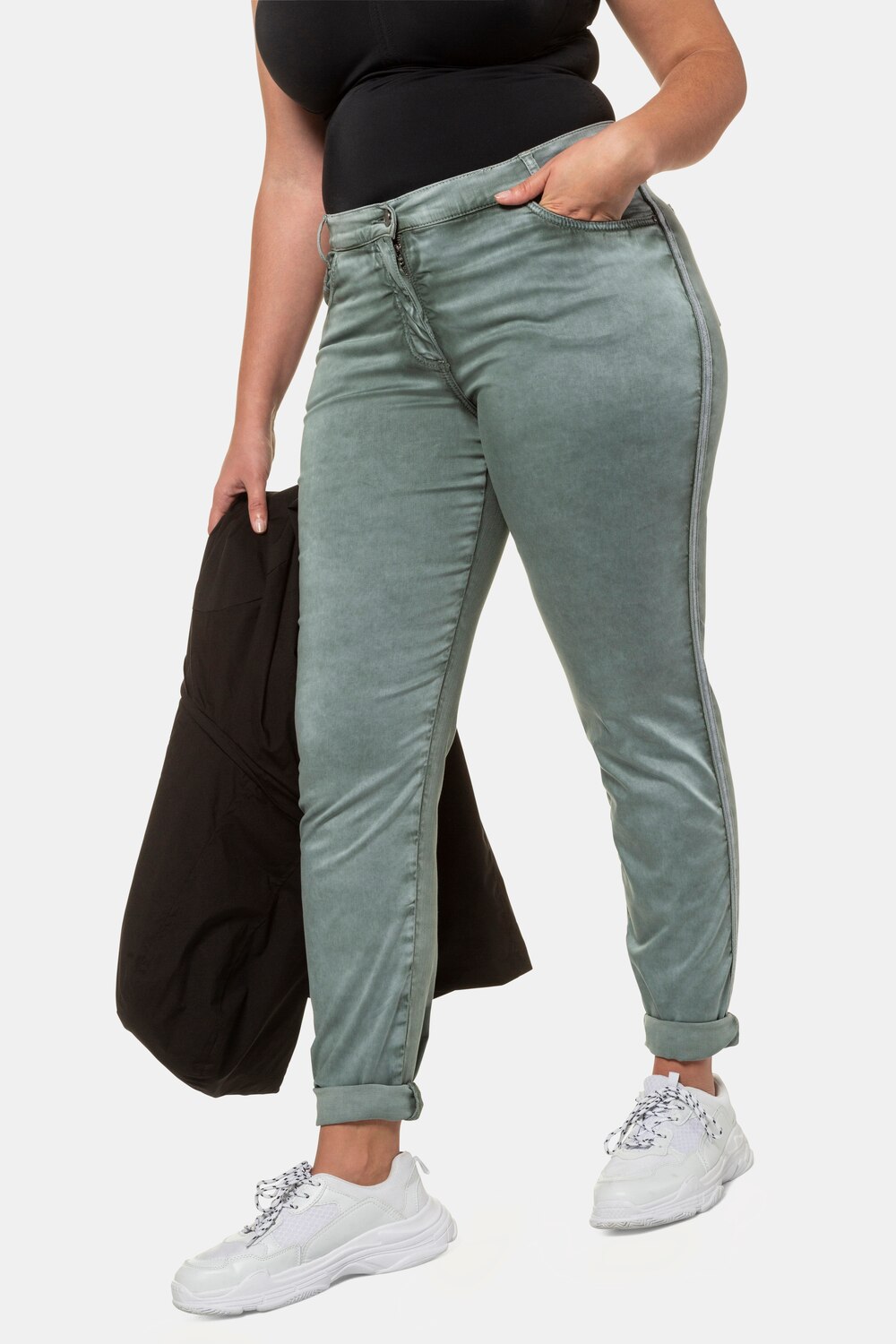 Grote Maten jeans Sammy, Dames, turquoise, Maat: 44, Katoen/Synthetische vezels, Ulla Popken