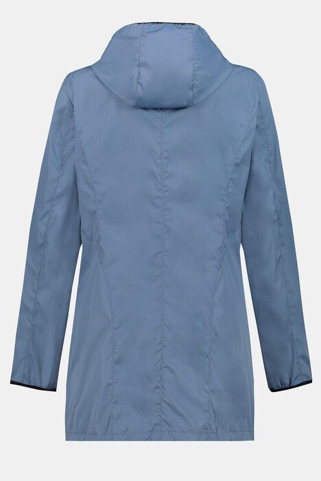 Parka, innen in Schmuckfarbe, Kapuze, Saum-Tunnelzug