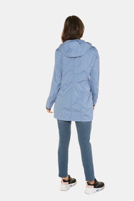 Parka, innen in Schmuckfarbe, Kapuze, Saum-Tunnelzug