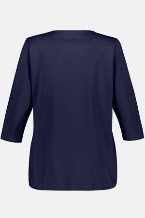 Duże rozmiary T-shirt, damska, modry, rozmiar: 58/60, bawełna/elastan, Ulla Popken
