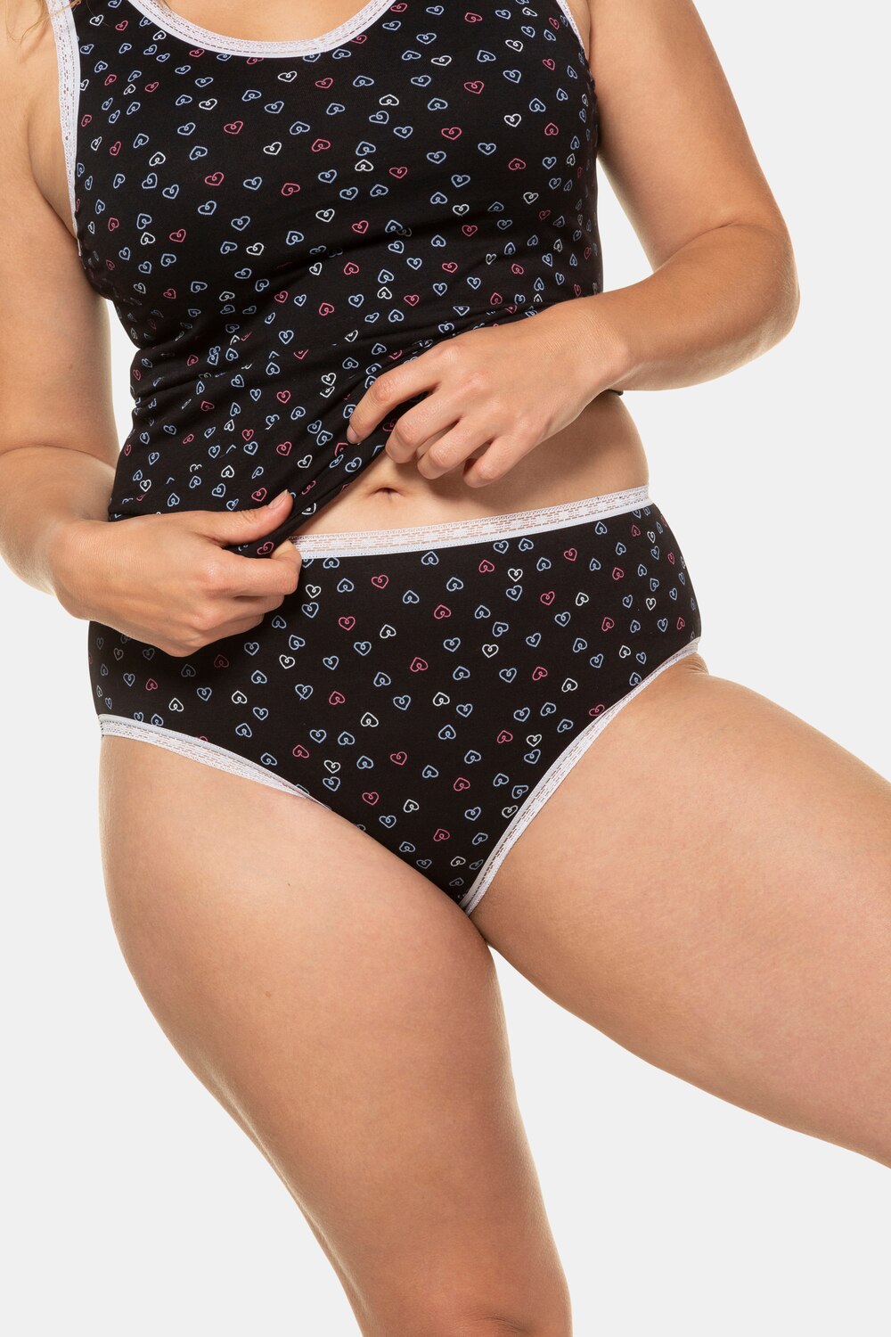 Grote Maten Slips, Dames, zwart, Maat: 70/72, Katoen, Ulla Popken Grote Maten Slips, Dames, zwart, Maat: 70/72, Katoen, Ulla Popken