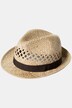 Sombrero de paja, trenzado, cinta de tela