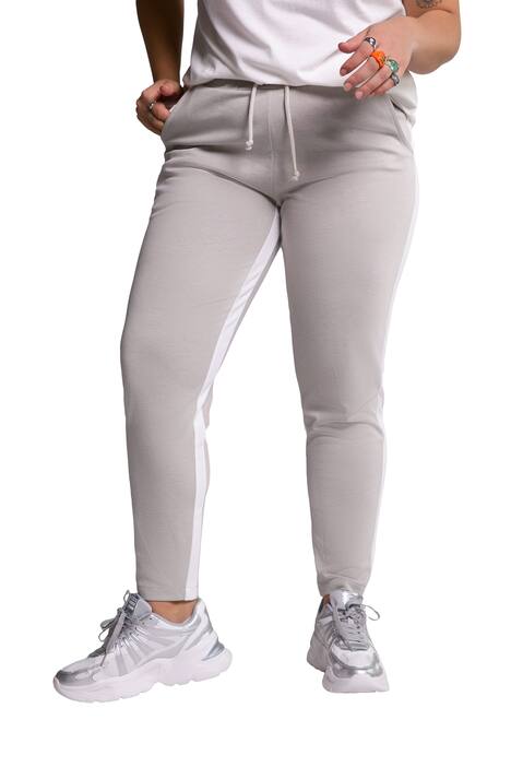 Tepláky, postranní pruhy, elastický pas, kapsy