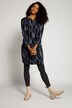 Jerseykleid, Kettenmuster, O-Silhouette, Jacquard