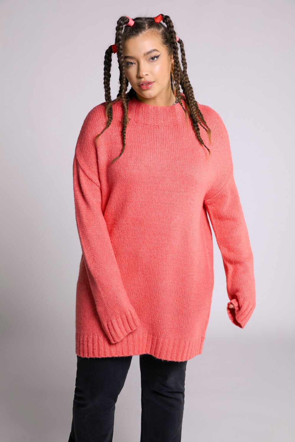 Grote Maten pullover, Dames, roze, Maat: 50/52, Synthetische vezels, Studio Untold