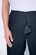 Linnen broek Mary, elastische tailleband, wijde, rechte pijpen