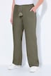 Pantalon en lin Mary. Taille élastique. Jambe droite et large