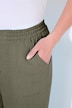 Pantalon en lin Mary. Taille élastique. Jambe droite et large