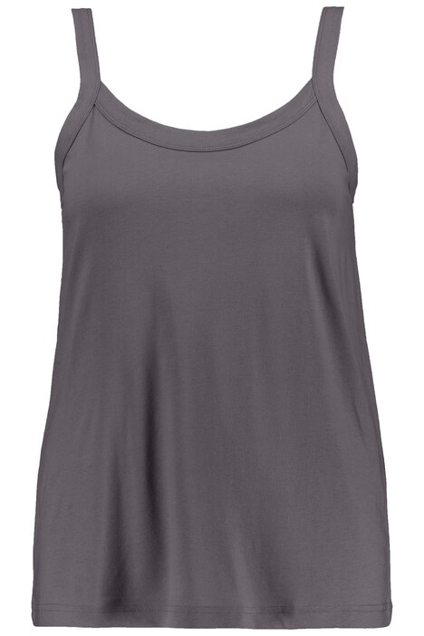 Top se špagetovými ramínky, kulatý výstřih, měkký modal-žerzej, bez rukávů
