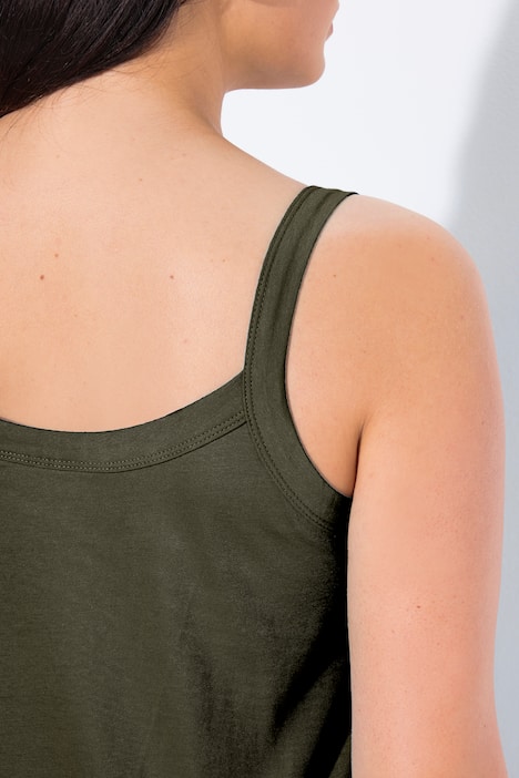 Débardeur à fines bretelles et décolleté rond, en modal mélangé