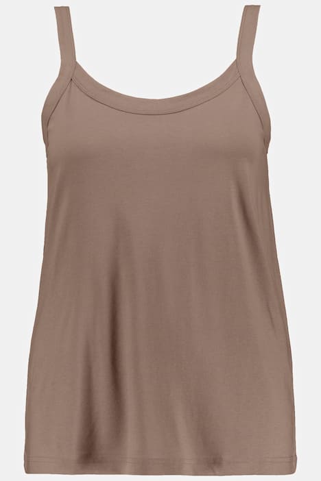 Linne, rund hals, modalmix, ärmlöst