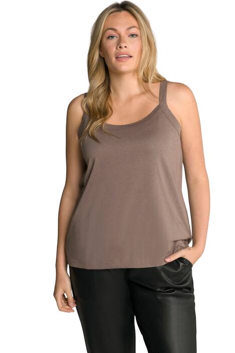 Top se špagetovými ramínky, kulatý výstřih, modalová směs, bez rukávů