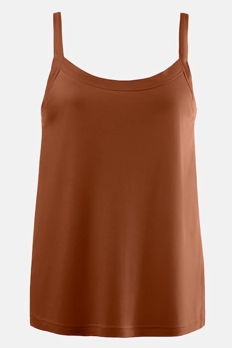 Linne, rund hals, modalmix, ärmlöst