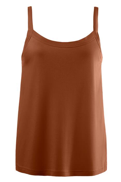 Top se špagetovými ramínky, kulatý výstřih, modalová směs, bez rukávů