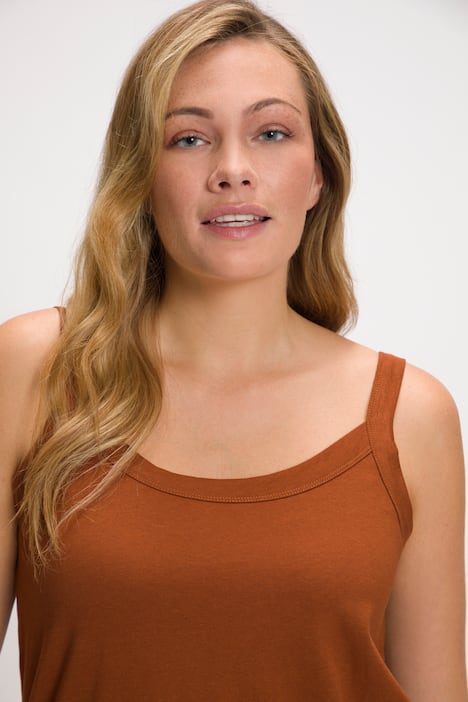 Linne, rund hals, modalmix, ärmlöst