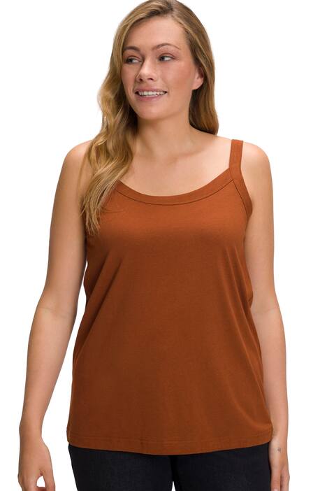 Top se špagetovými ramínky, kulatý výstřih, modalová směs, bez rukávů