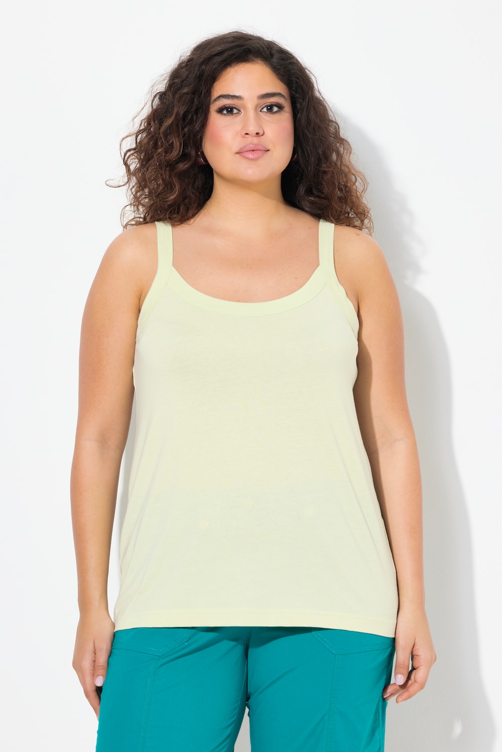 Große Größen Spaghettitop, Damen, beige, Größe: 42/44, Baumwolle/Synthetische Fasern, Ulla Popken