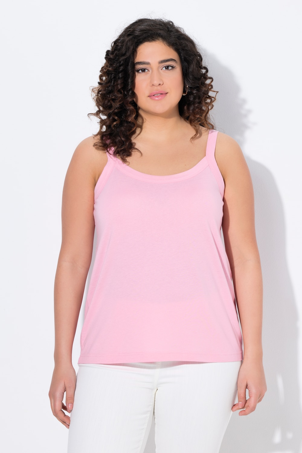 Große Größen Spaghettitop, Damen, rosa, Größe: 58/60, Baumwolle/Synthetische Fasern, Ulla Popken