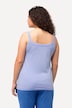 Top de tirantes espagueti, cuello redondo, mezcla de modal, sin mangas