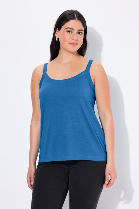 Débardeur à fines bretelles et décolleté rond, en modal mélangé