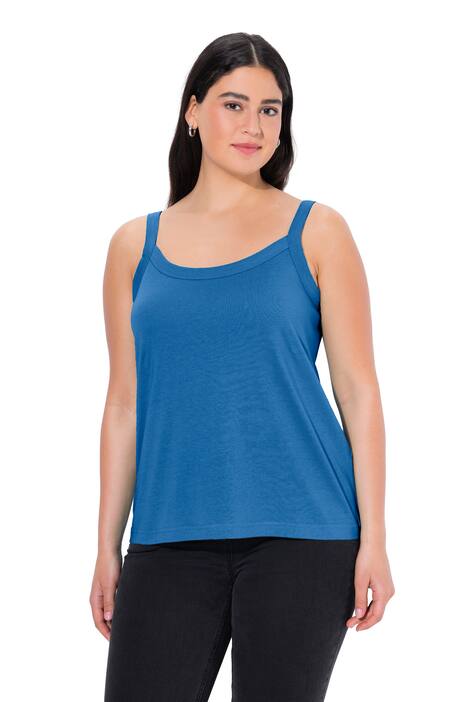 Top se špagetovými ramínky, kulatý výstřih, modalová směs, bez rukávů