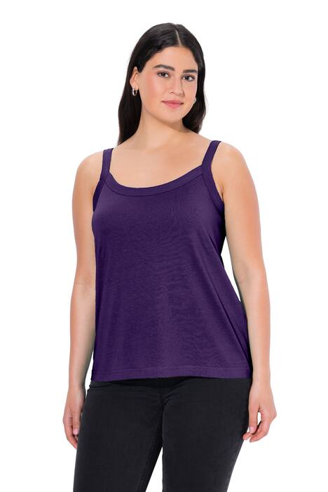 Top se špagetovými ramínky, kulatý výstřih, modalová směs, bez rukávů