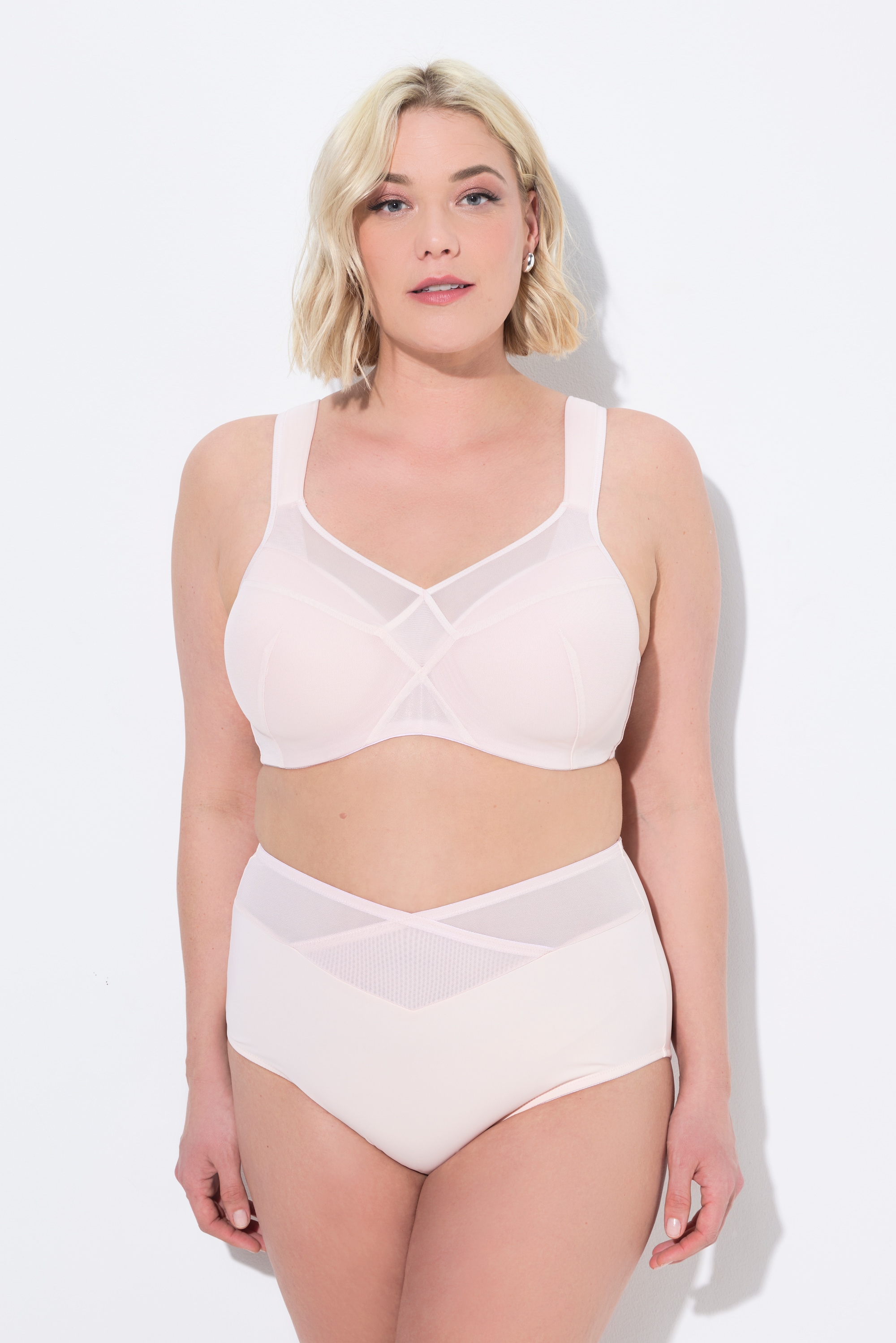 Ulla Popken Damen große Größen Bügel BH Softschale Mesh Einsatz Cup C E 728703