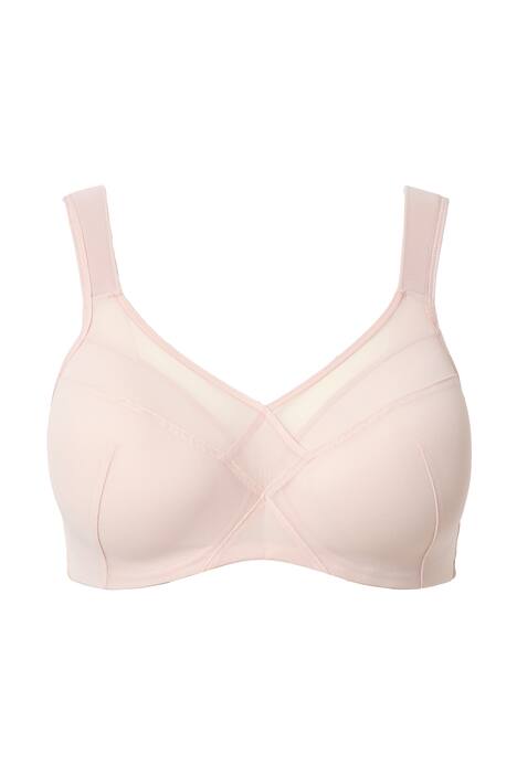 Podprsenka s kosticemi, měkké košíčky, síťovaná vsadka, košíčky C-E