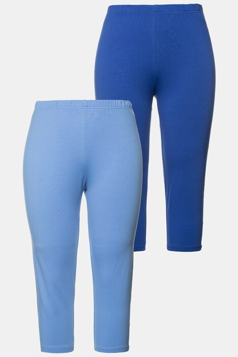 2 Pack of Stretch Cotton Capri Leggings 