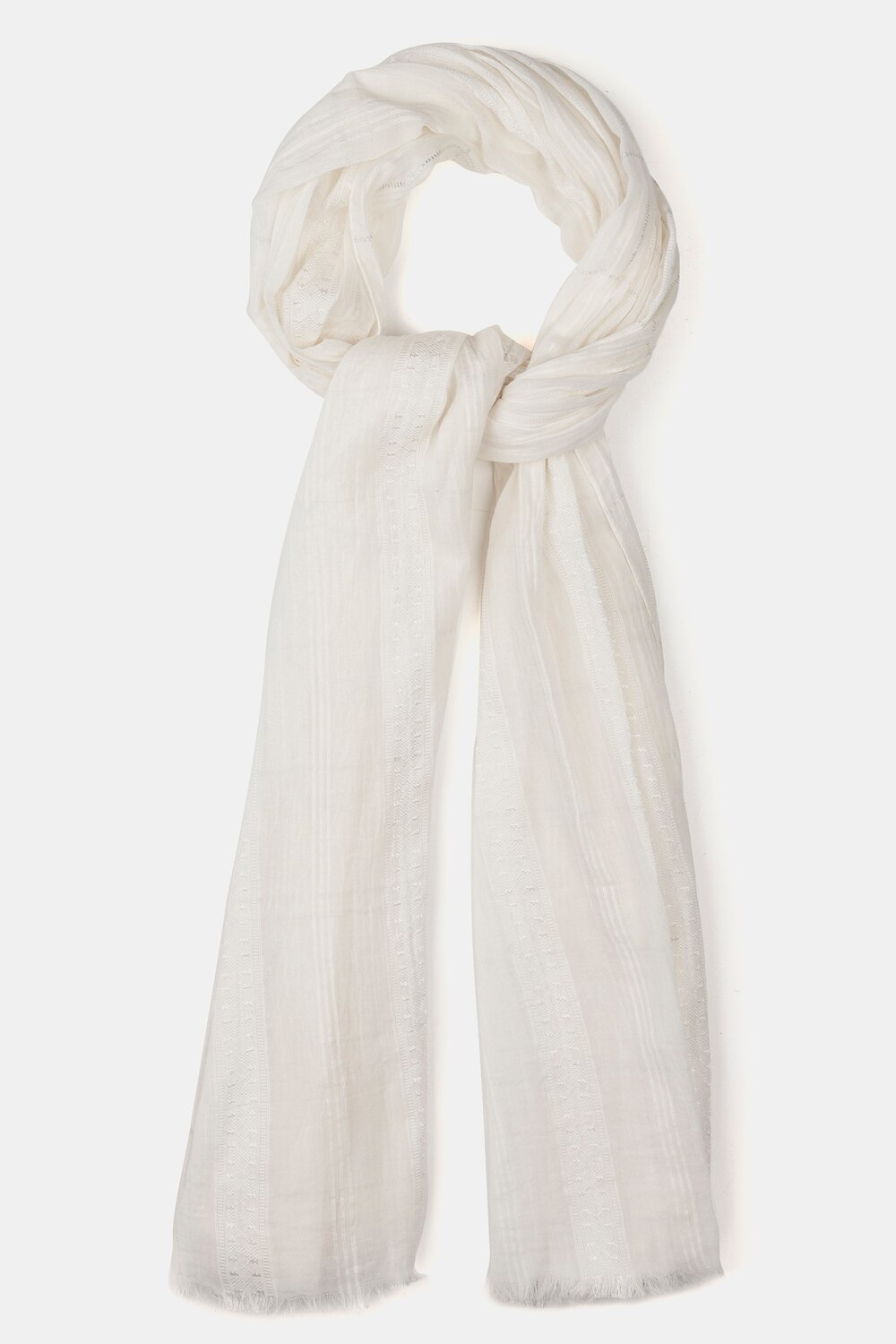 Grote Maten Sjaal, Dames, wit, Maat: One Size, Katoen/Viscose, Ulla Popken Grote Maten Sjaal, Dames, wit, Maat: One Size, Katoen/Viscose, Ulla Popken