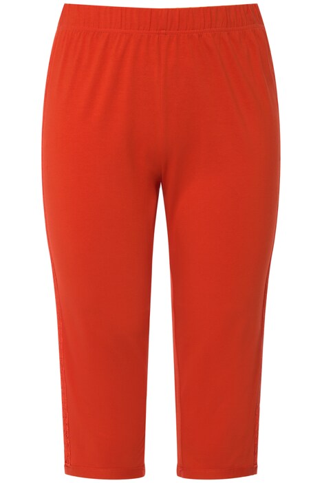 Capri legíny, postranní krajkový pásek, biobavlna