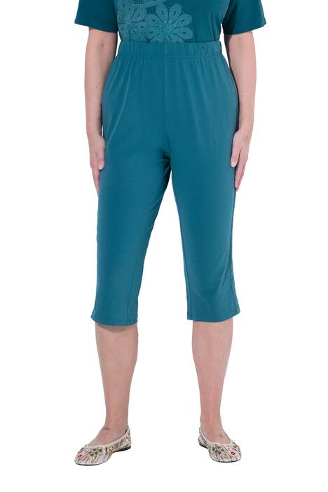 Capri legíny, postranní krajkový pásek, biobavlna