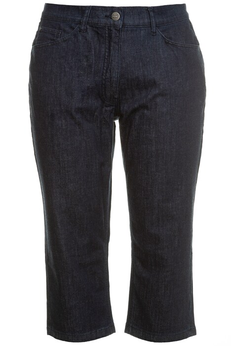 Capri kalhoty, elastická bavlna, rozšířený střih s 5 kapsami