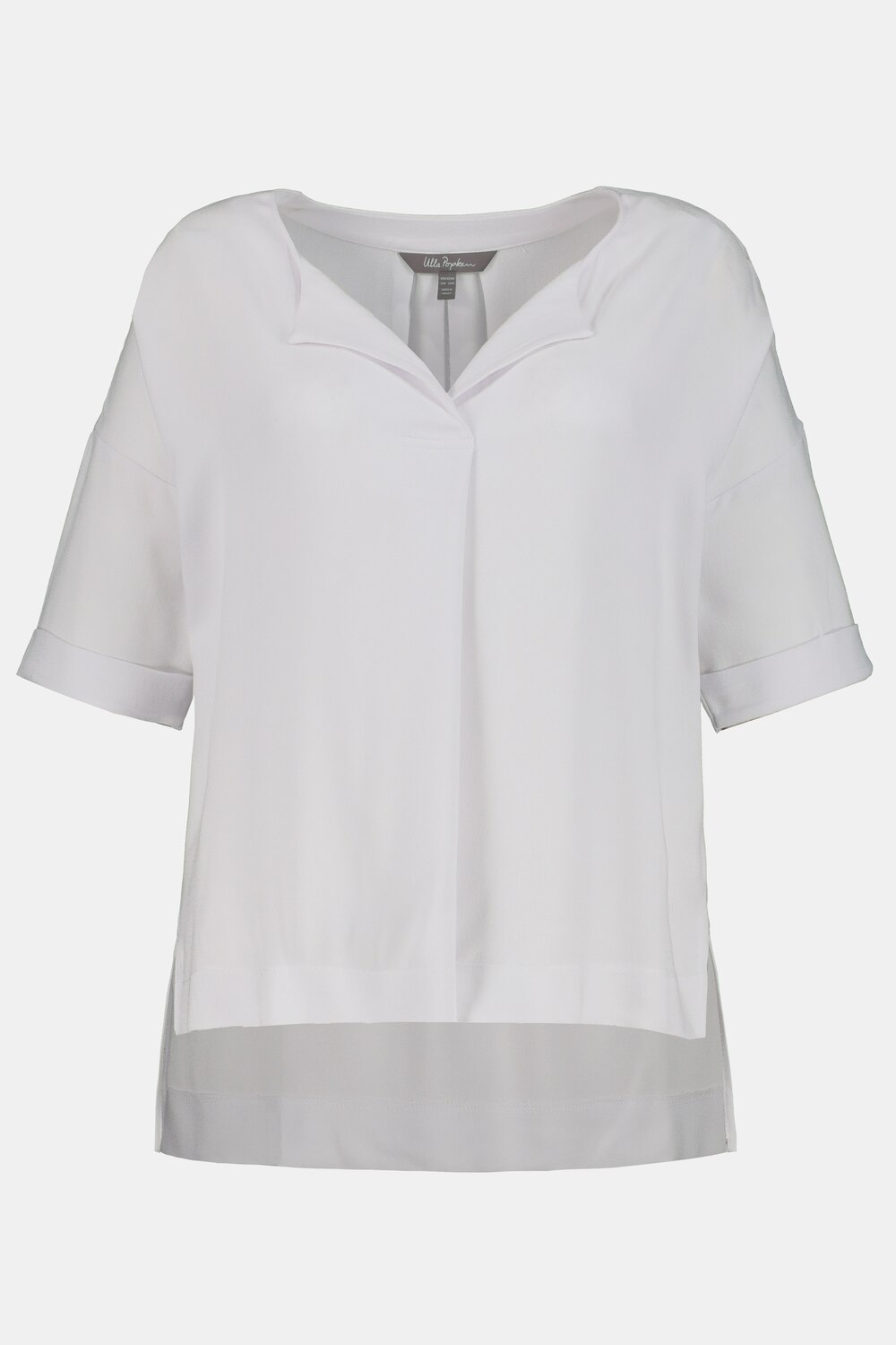 Grote Maten tuniek, Dames, wit, Maat: 46/48, Viscose, Ulla Popken Grote Maten tuniek, Dames, wit, Maat: 46/48, Viscose, Ulla Popken