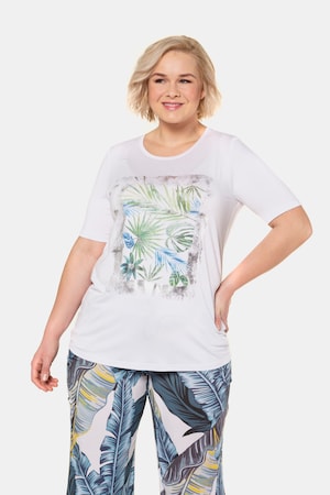 Duże rozmiary T-shirt, damska, biały, rozmiar: 58/60, wiskoza/elastan, Ulla Popken