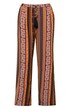 Kalhoty Rose, vzorované pruhy, široké nohavice, střapce, viskóza