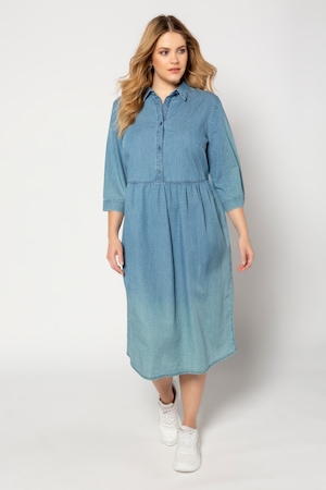 Duże rozmiary Sukienka, damska, light blue, rozmiar: 58/60, bawełna, Ulla Popken