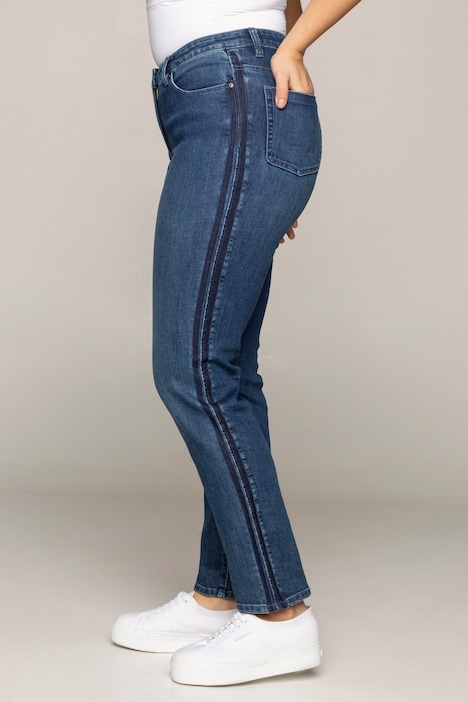 denim side stripe jeans